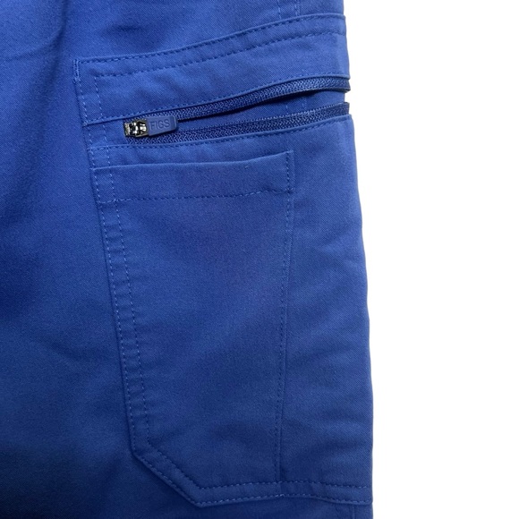 FIGS Blue Scrub Pants Bottoms Comfort Stretch 4 Pocket Size Small - Picture 9 of 11